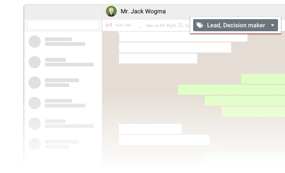 Use tags to segment and target contacts, manage pipelines, and more on whatsapp!