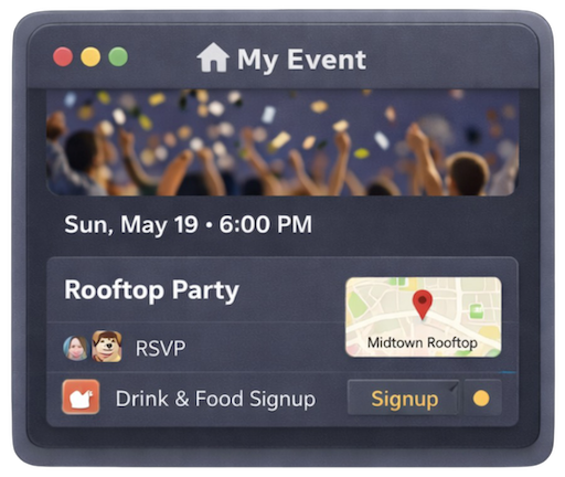 Events mini-app example