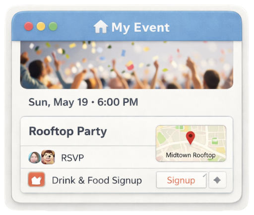 Events mini-app example